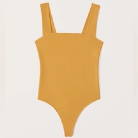 Abercrombie Dark Yellow/Mustard Squareneck Bodysuit - Picture 6 of 6